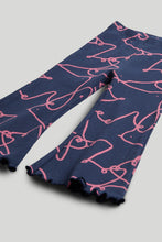 Load image into Gallery viewer, Mothercare Navy Bird Flared Legging
