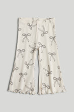 Load image into Gallery viewer, Mothercare Cream Bow Flared Legging
