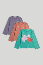 Load image into Gallery viewer, Mothercare 3 Pack Flower Long-Sleeved T-Shirt

