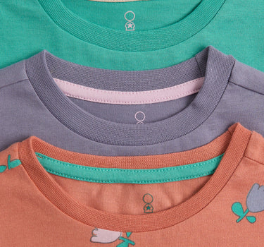Mothercare 3 Pack Flower Long-Sleeved T-Shirt