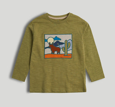 Mothercare Green Desert Long-Sleeved T-Shirt