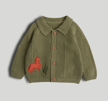Mothercare Green Knitted Cardigan