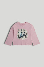 Load image into Gallery viewer, Mothercare Pink Horse Long-Sleeved T-Shirt
