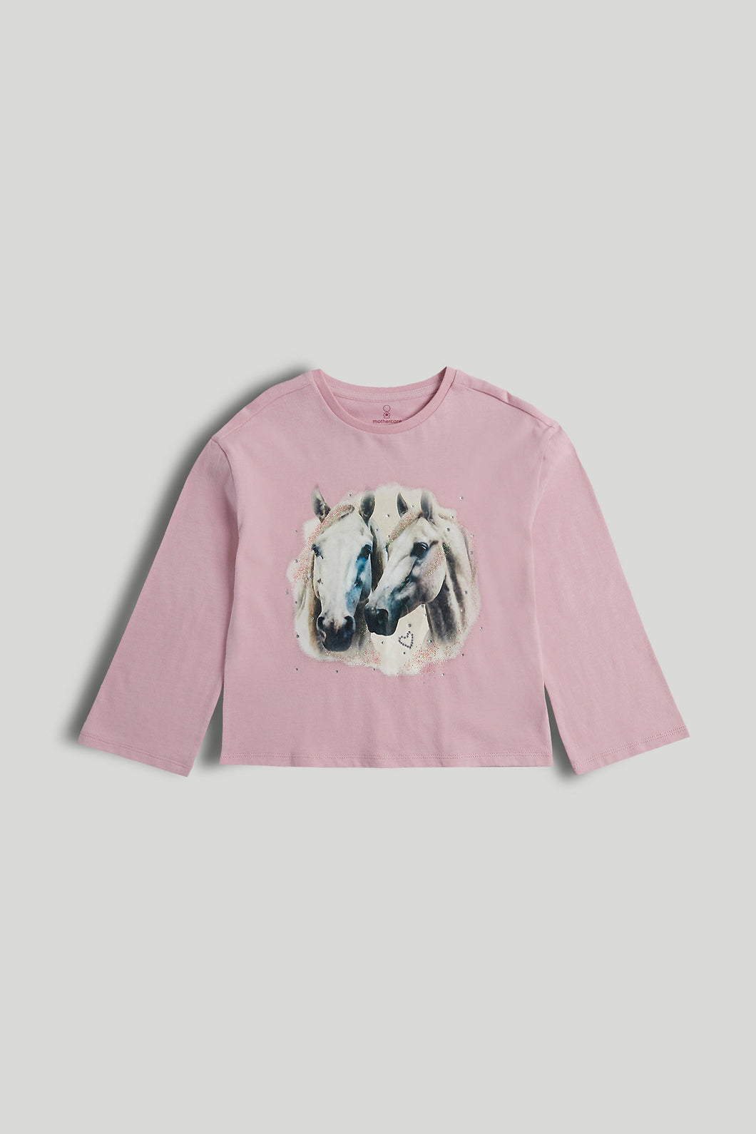 Mothercare Pink Horse Long-Sleeved T-Shirt