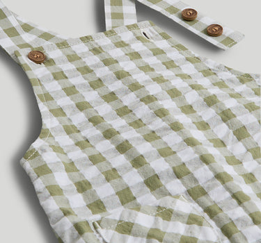 Mothercare Checked Dungarees and Bodysuit Outfit