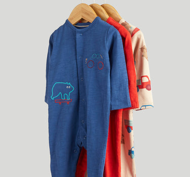 Mothercare 3 Pack Transport All-in-Ones