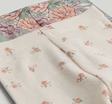 Mothercare 2 Pack Floral Ribbed Leggings