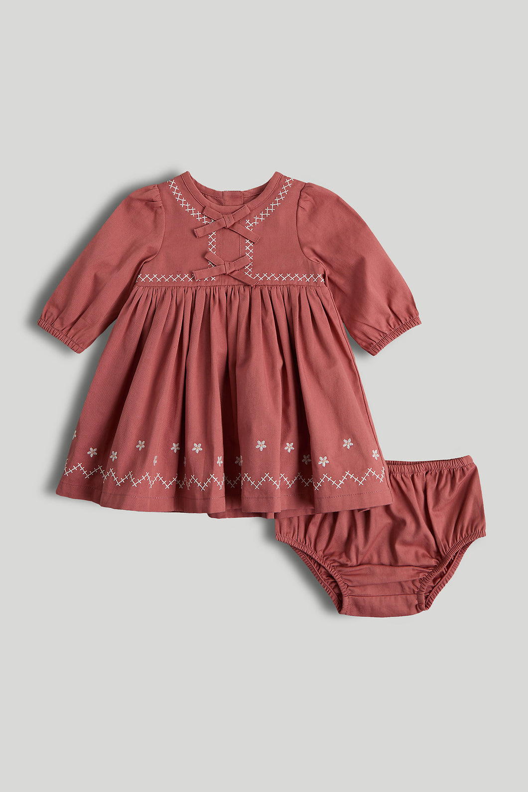 Mothercare Pink Dress and Knickers Outfit