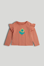 Load image into Gallery viewer, Mothercare Orange Flower Long-Sleeved T-Shirt
