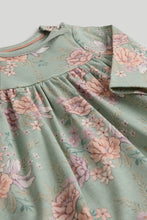 Load image into Gallery viewer, Mothercare Green Floral Romper Dress
