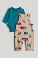 Load image into Gallery viewer, Mothercare Transport Dungarees and Bodysuit Outfit
