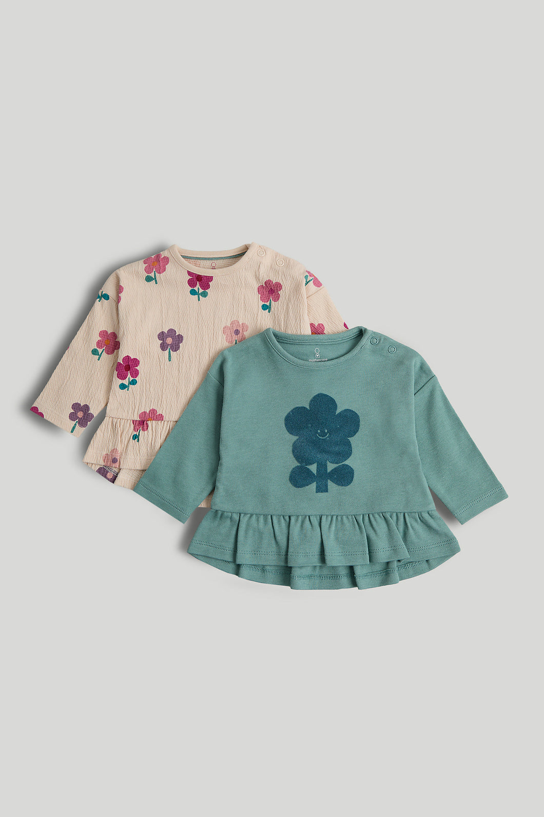 Mothercare 2 Pack Flower T-Shirt