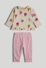 Load image into Gallery viewer, Mothercare Flower Top and Legging Outfit
