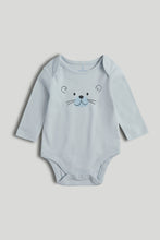 Load image into Gallery viewer, Mothercare My First Blue Long-Sleeved Bodysuit
