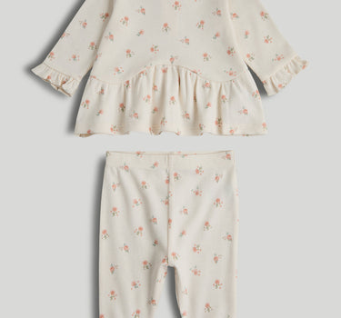 Mothercare Cream Floral Top and Legging Outfit