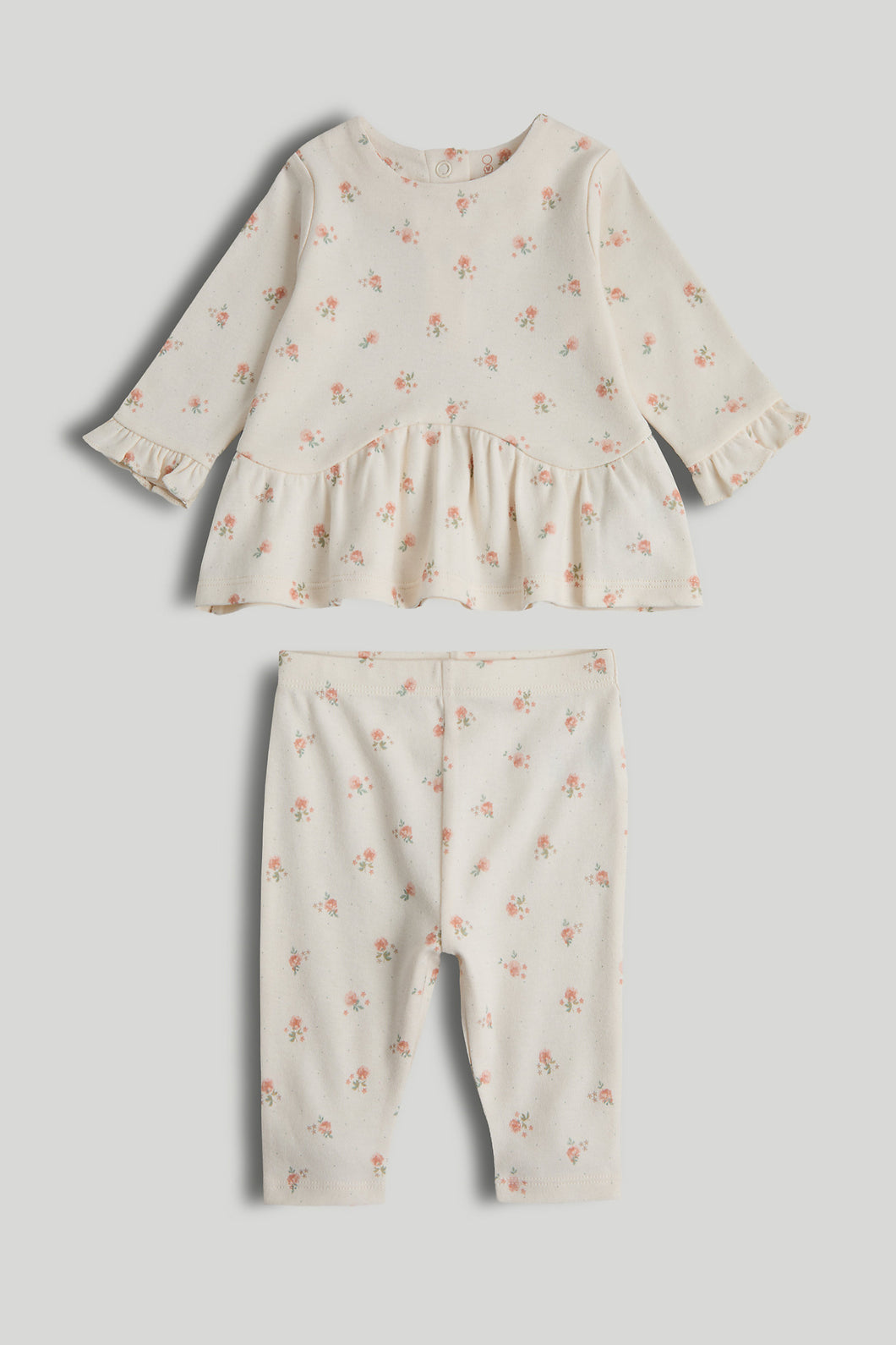 Mothercare Cream Floral Top and Legging Outfit