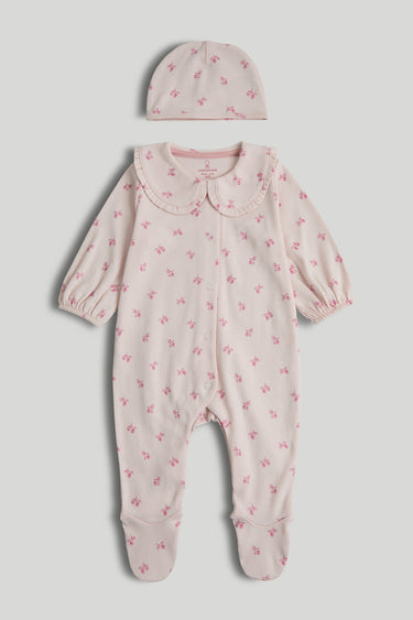 Mothercare My First Floral All-in-One and Hat Outfit