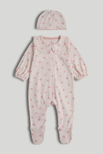 Load image into Gallery viewer, Mothercare My First Floral All-in-One and Hat Outfit
