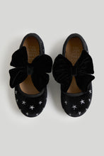 Load image into Gallery viewer, Mothercare Black Star Ballerina Shoes
