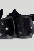 Load image into Gallery viewer, Mothercare Black Star Ballerina Shoes
