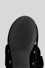 Load image into Gallery viewer, Mothercare Black Star Ballerina Shoes
