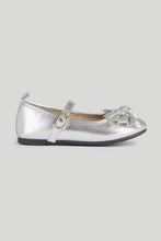 Load image into Gallery viewer, Mothercare Silver Ballerina Shoes
