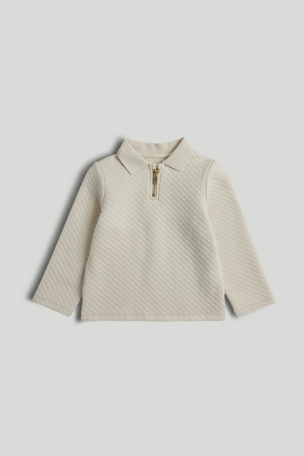 Mothercare Cream Quilted Polo Shirt