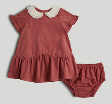 Mothercare Pink Cord Dress and Knickers Outfit