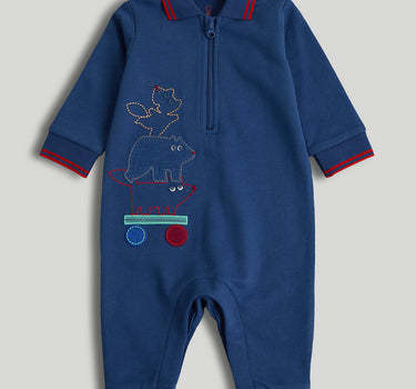 Mothercare Blue Polo All-in-One