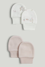 Load image into Gallery viewer, Mothercare 2 Pack My First Cotton Baby Mitts
