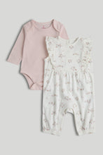 Load image into Gallery viewer, Mothercare My First Dungarees and Bodysuit Outfit
