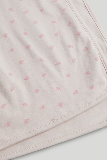 Mothercare My First Pink Flower Cotton Shawl