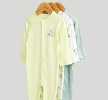 Mothercare 3 Pack Carnival Sleepsuits