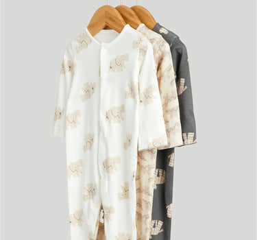 Mothercare 3 Pack Animal Sleepsuits