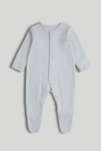 Load image into Gallery viewer, Mothercare 3 Pack My First Blue Sleepsuits
