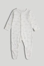 Load image into Gallery viewer, Mothercare 3 Pack My First Blue Sleepsuits
