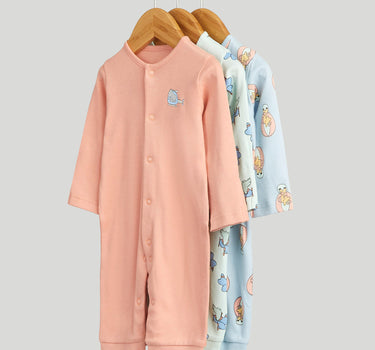 Mothercare 3 Pack Cartoon Footless Sleepsuits
