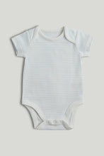 Load image into Gallery viewer, Mothercare My First Blue Short-Sleeved Bodysuits
