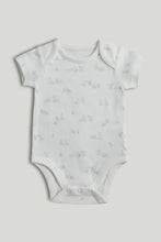 Load image into Gallery viewer, Mothercare My First Blue Short-Sleeved Bodysuits
