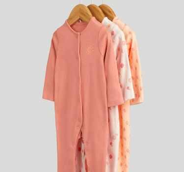 Mothercare 3 Pack Strawberry Sleepsuits