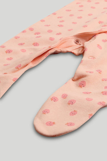 Mothercare 3 Pack Strawberry Sleepsuits