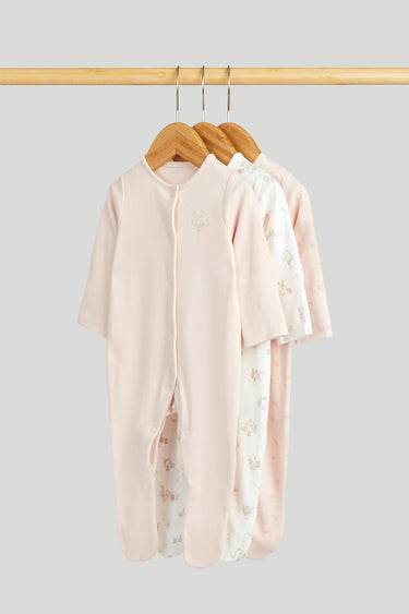Mothercare 3 Pack My First Pink Sleepsuits