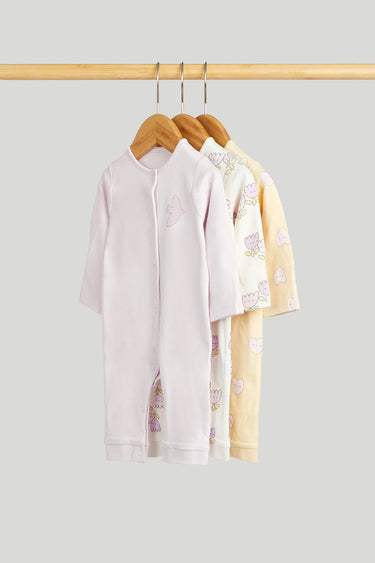 Mothercare 3 Pack Footless Sleepsuits