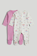 Load image into Gallery viewer, Mothercare 2 Pack Carnival Zip-Up Sleepsuits
