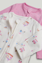 Load image into Gallery viewer, Mothercare 2 Pack Carnival Zip-Up Sleepsuits
