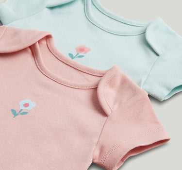 Mothercare 5 Pack Floral Short-Sleeved Bodysuits
