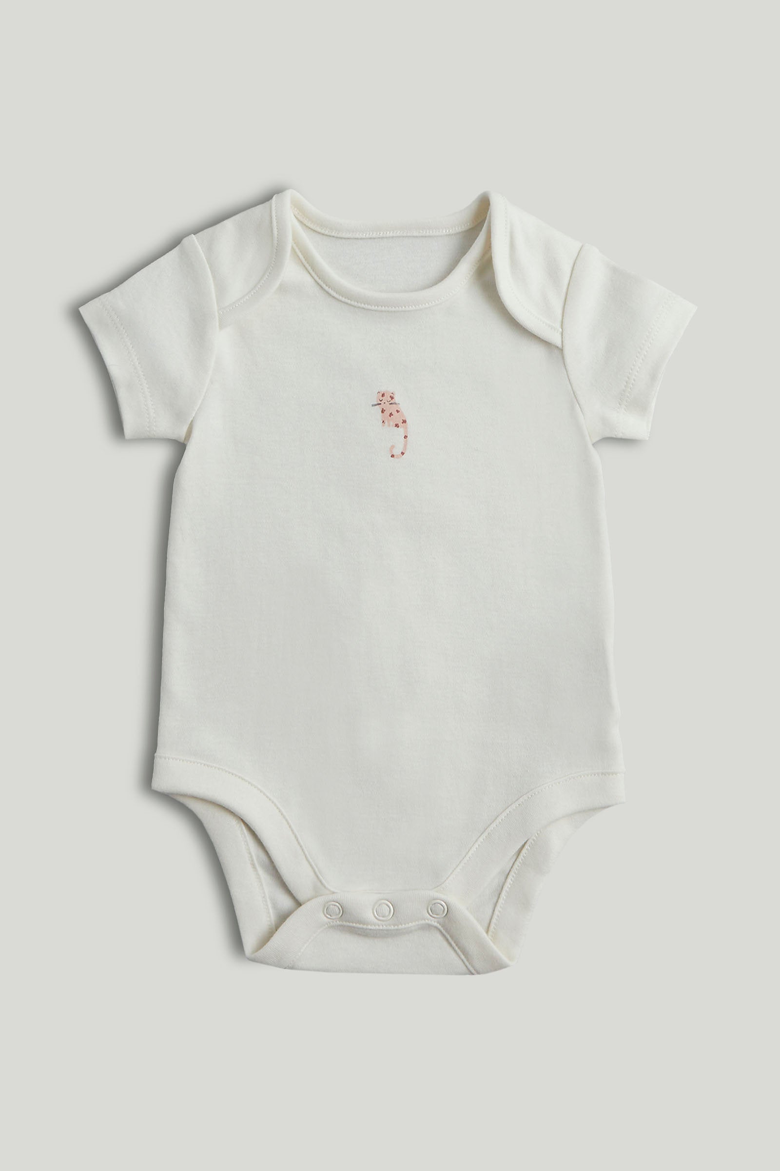 Mothercare 5 Pack My First Leopard Short-Sleeved Bodysuits