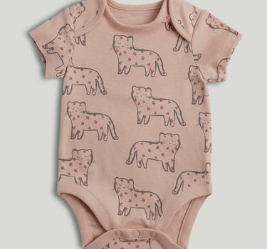 Mothercare 5 Pack My First Leopard Short-Sleeved Bodysuits