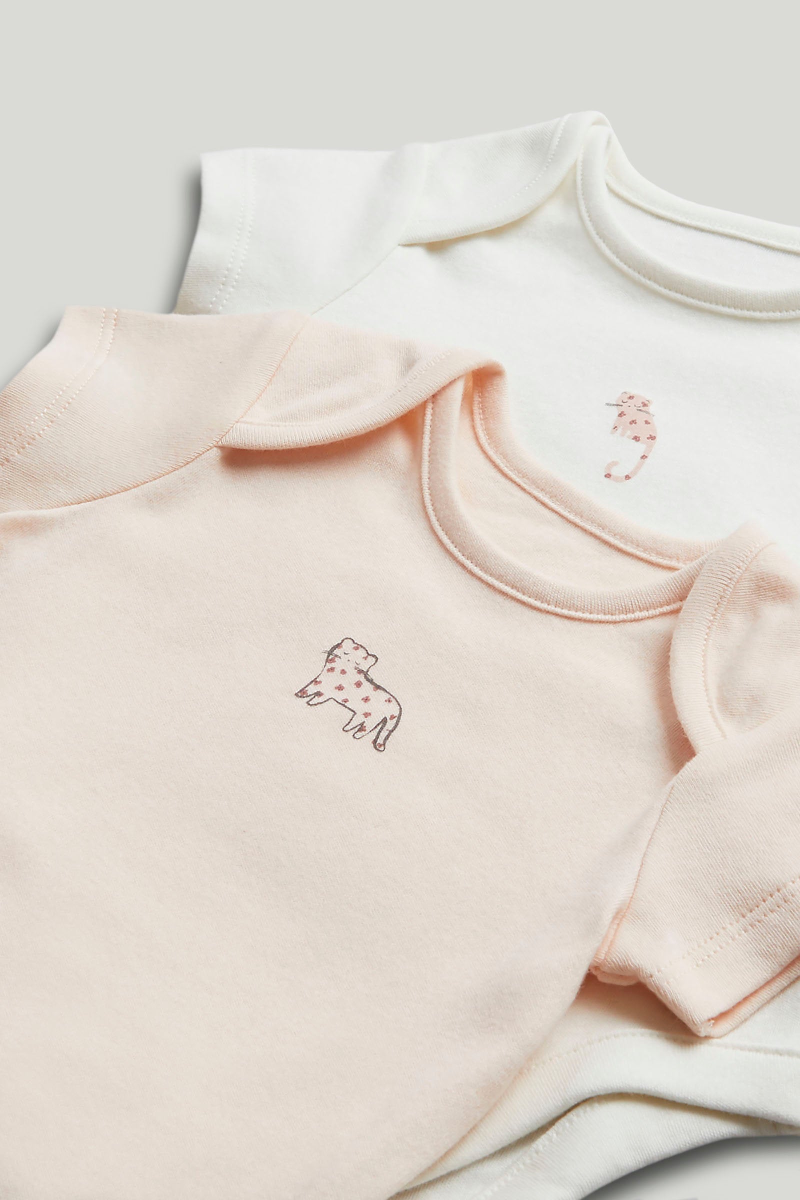Mothercare 5 Pack My First Leopard Short-Sleeved Bodysuits