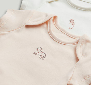 Mothercare 5 Pack My First Leopard Short-Sleeved Bodysuits